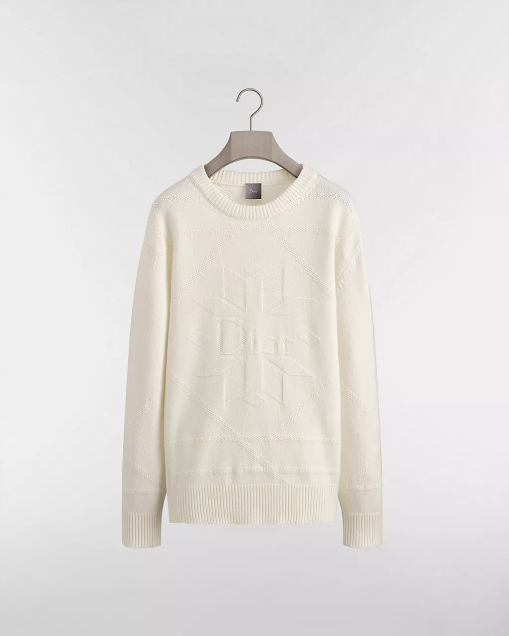 Pull relax jersey laine cachemire blanc cassé DiorAlps-influensse