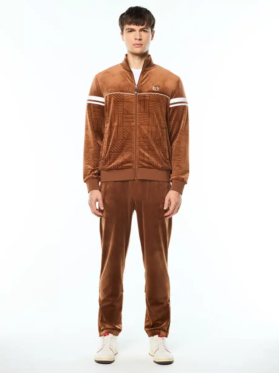 Ensemble survêtement Orion velours gaufré marron Sergio Tacchini-influensse