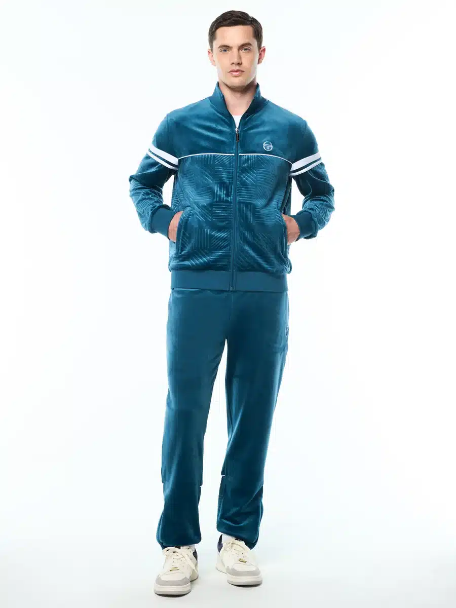Ensemble survêtement Orion velours gaufré bleu légion Sergio Tacchini-influensse
