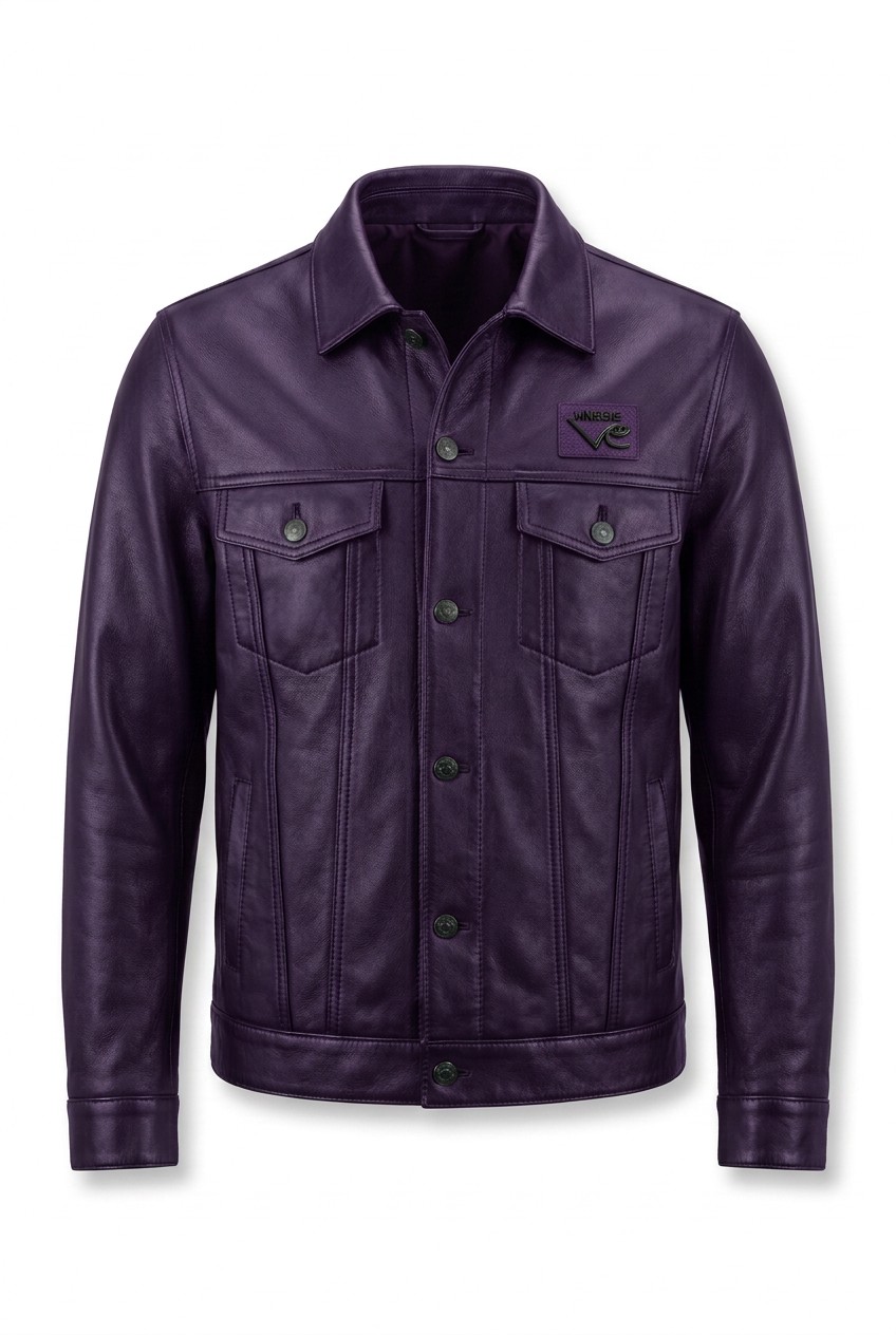 Veste Homme luxe Walk DMC cuir indigo Vinseye-influensse