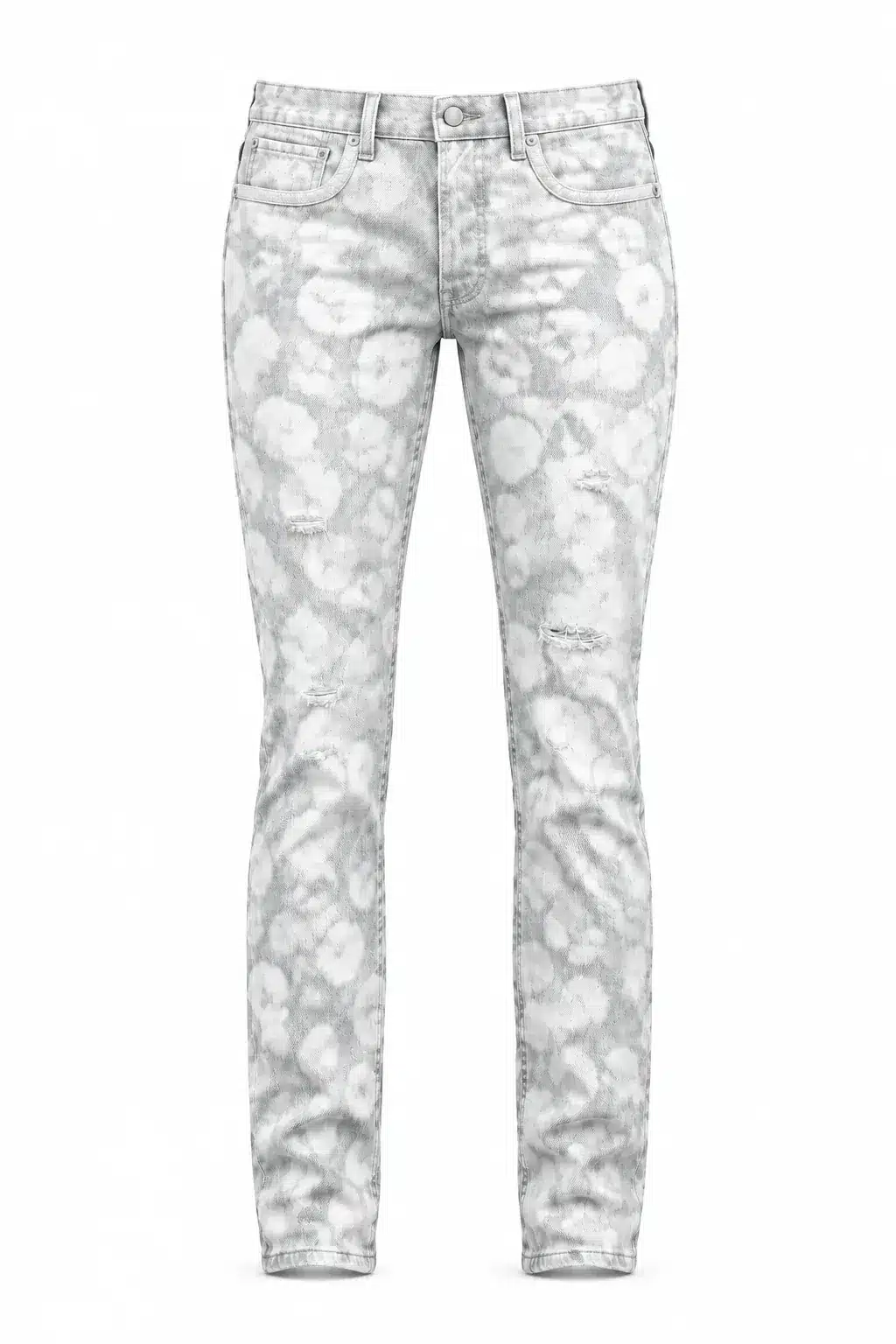 Jean Femme Denim luxe embossé cuir camo blanc Vinseye-influensse