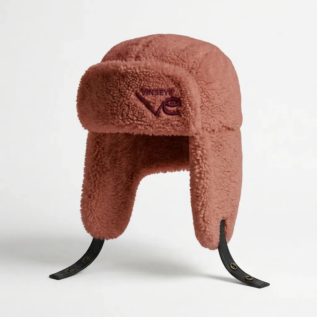 Chapka en peau de mouton roof terracotta Vinseye-influensse